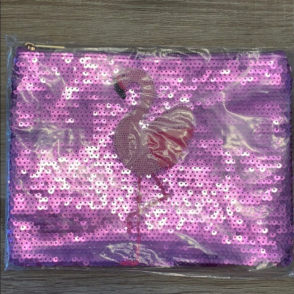 Tarte Cosmetics Sequin Flamingo Makeup Bag 🦩